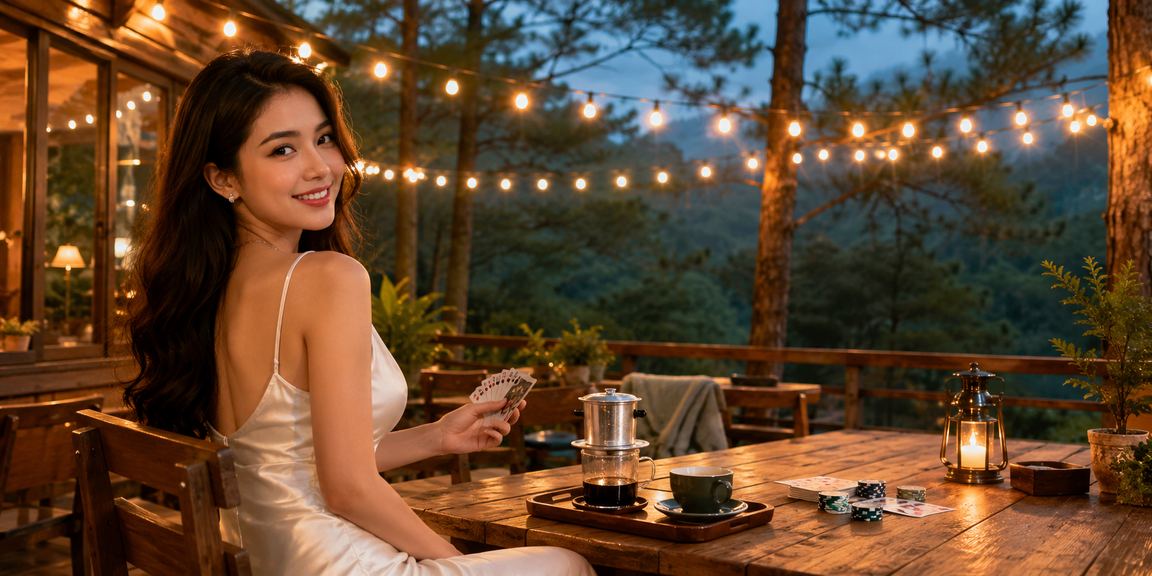 Người chơi tìm hiểu điều khoản sử dụng tại quán cà phê Đà Lạt